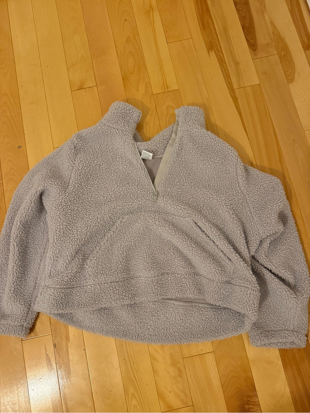 Cozy Sherpa Half-Zip Pullover Jacket